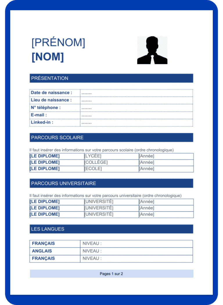 3 Exemples de CV pour une demande de bourse d'étude ! C'est gratuit