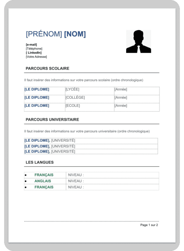 3 Exemples de CV pour une demande de bourse d'étude ! C'est gratuit