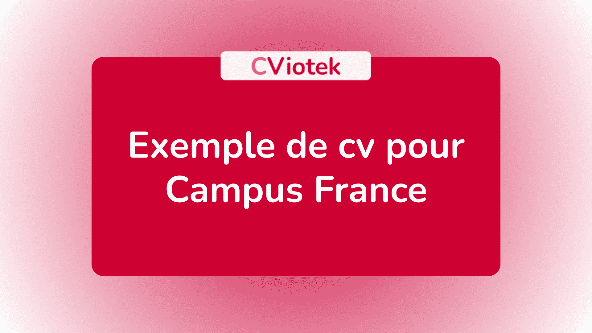 Exemple De Cv Pour Campus France Modele Word Gratuit