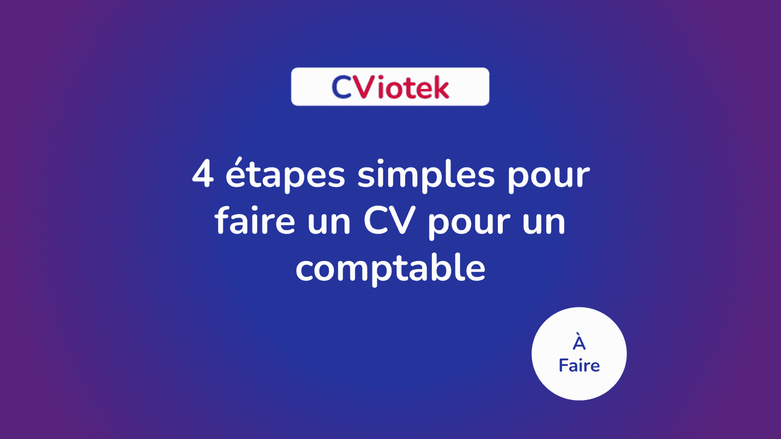 faire un CV pour un comptable