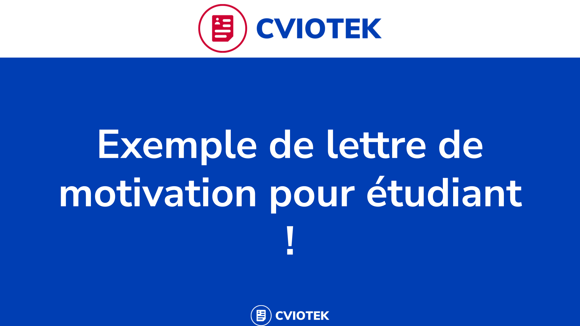 Exemple de lettre de motivation pour étudiant 2 Modèles gratuits